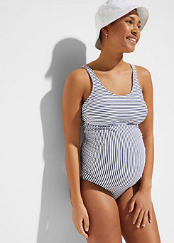 bonprix Tie Back Striped Maternity Swimsuit