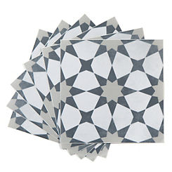 d-c-fix Pack of 6 Quadrostyle Premium Agadir Grey Wall & Tile Stickers 15 x 15 cm