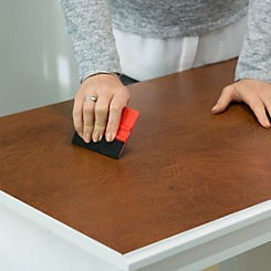 d-c-fix Sticky Back Self Adhesive Leather Effect Brown Vinyl Wrap Film For Desk Tops & Furniture