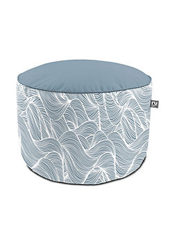 rucomfy Blue Wave Indoor & Outdoor Pouffe