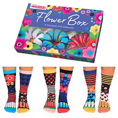 ’Flower Box’ 6 Odd Socks in a Gift Box