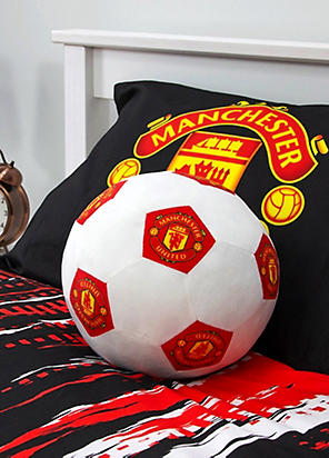 Bedding Single Manchester United FC Official Reversible Duvet Cover Set Single | Old Trafford Stadium & Badge Design, 100% Cotton 100% Cotton Recycled Bedding - View #6
