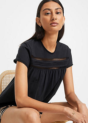 Lace Trim Jumper by bonprix