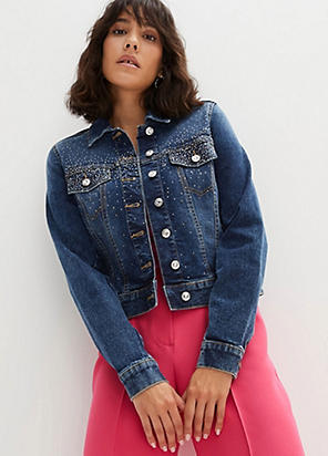 Short Sleeve Denim Jacket by bonprix