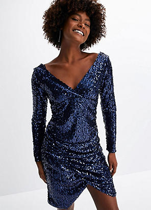 bonprix Sequin Trim Party Dress