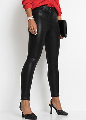 LASCANA Faux Leather High Rise Trousers