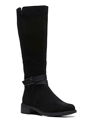 Clarks knee sale length boots