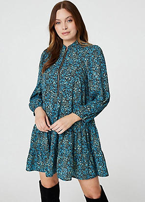 s.Oliver Long Sleeve V-Neck Sweatshirt Dress