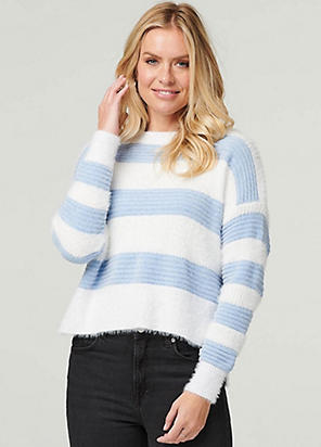 Cotton Traders Long Sleeve Cowl Neck Print Jersey Top