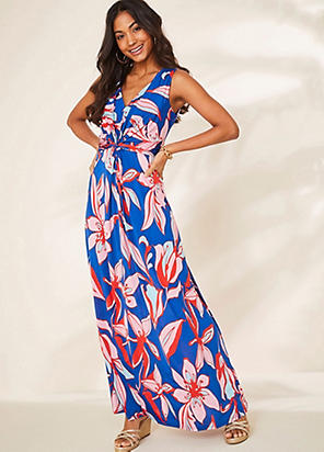 Bora Bora Halter Neck Beach Maxi Dress by Kaleidoscope