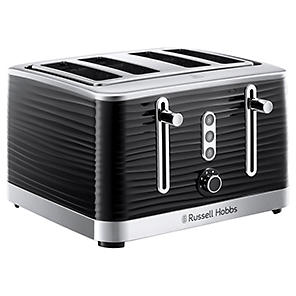 Russell Hobbs Honeycomb 4 Slice White Plastic Toaster - 26070