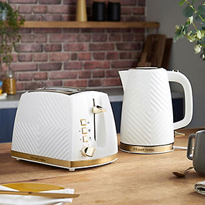 Russell Hobbs Honeycomb 4 Slice White Plastic Toaster - 26070