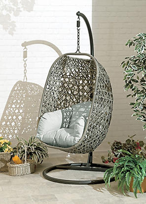 Naples standing best sale rattan double chair