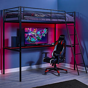 Gaming Beds  Cerberus Twist TV Gaming Bed - Carbon Red