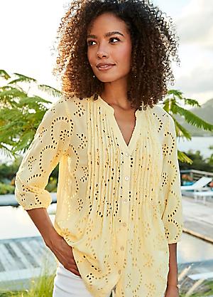womens yellow blouse