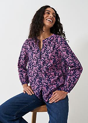 RITERA Plus Size Color Block Tunic – Long Sleeve Button‑Down Blouse With Raglan Sleeves | Stripe Design