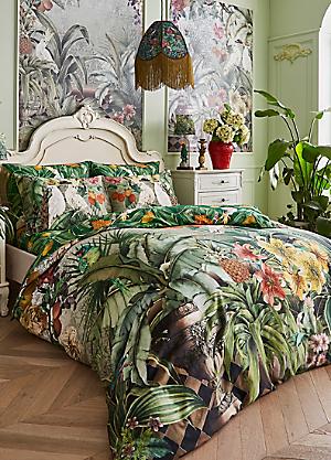 Joe Browns Poised Peacocks Cotton 200 Thread Count Reversible