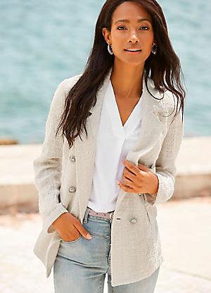 Ladies white jacket uk sale