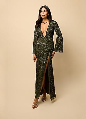 fitted lace wedding dress Black Athenia Keyhole Maxi Dress