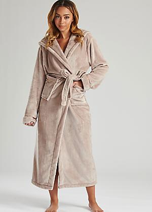 Loungeable Velour Long Sleeve Buttoned Pyjama Set