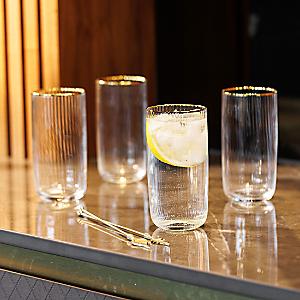 BIG TOP Set of 4 High Ball Glasses By NUDE