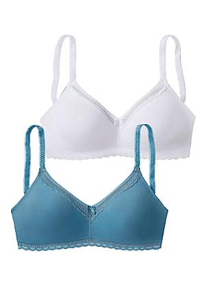 Cotton Traders Pack of 2 Lace Back Comfort Bras