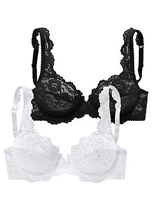 Pour Moi Romance Underwired Moulded Plunge Push Up Bra