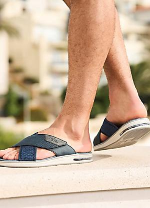 Sandals For Men 2025 ZARA FLAT CRISS-CROSS LEATHER SLIDER