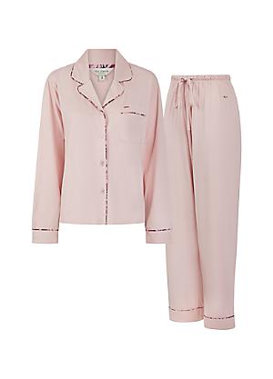 chinese dress ladies Pale Pink Embossed Logo Fluffy Belted Dressing Gown | Jude