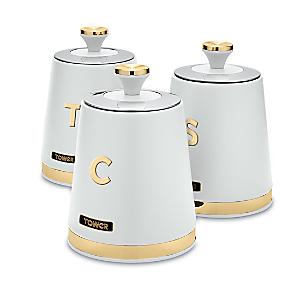 Order Kitchencraft Nostalgia Tea/Coffee/Sugar Storage Canisters Set (Blue)  - Available with free delivery!