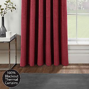 Home Curtains Montreal Thermal Velour Lined Pencil Pleat Door