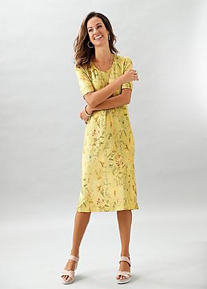 Yellow/Multi Buttercup Floral Print Dress, WHISTLES