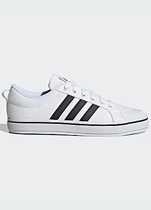  adidas Women's Bravada 2.0 Lifestyle Skateboarding Canvas  Mid-Cut Skate Shoe, Black/White/White, 6.5