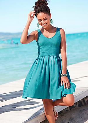 beach time dresses Beachtime by Lulu B Floral Multi Notched Dress main image 1