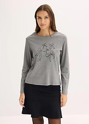 OFEEFAN Women's Long Sleeve Tunic Top - Ruffle Sleeve Blouse For Fall, Dark Grey