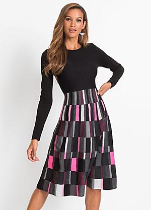 Belted Two Tone Dress