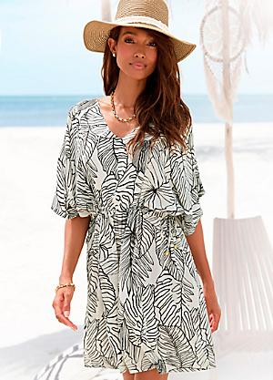 beach flamingo dress Flamingos Dress with Cap Sleeves main image 0