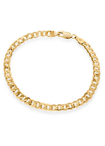9ct Gold Solid Flat Diamond Cut Curb 