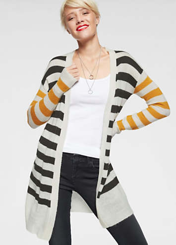 striped cardigan long