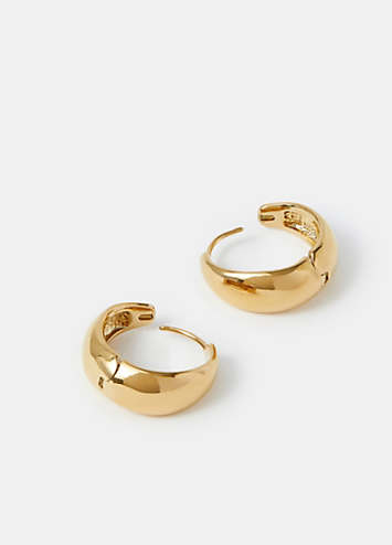 Accessorize 14ct Gold-Plated Clasp Hoop Earrings | Grattan