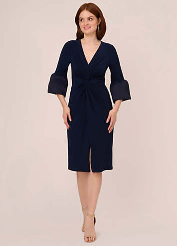 Adrianna Papell Jersey And Taffeta Midi Dress Grattan