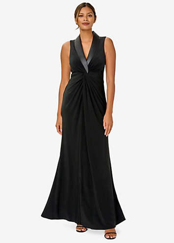 Tuxedo Gown Adrianna Papell Jersey Sleeveless Gown Adrianna Papell Dresses  For Women Adrianna Papell Women's Jersey