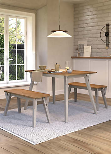 Anderson Small Kitchen Table & Bench Set | Grattan