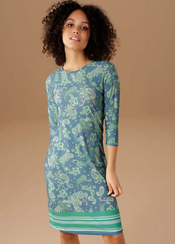 Aniston Paisley Print Jersey Dress 