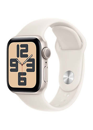 Apple Watch SE GPS 40mm Starlight Aluminium Case with Starlight Sport Band  - M/L | Grattan