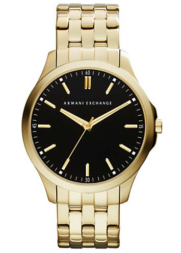 armani gold plated watch