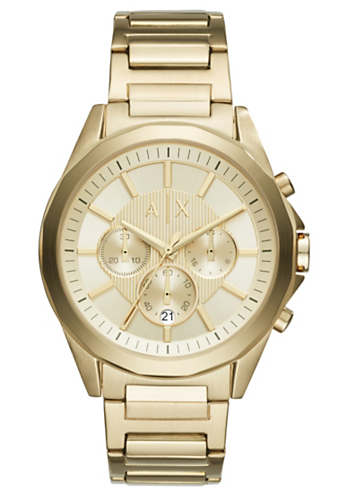 gold plated armani watch