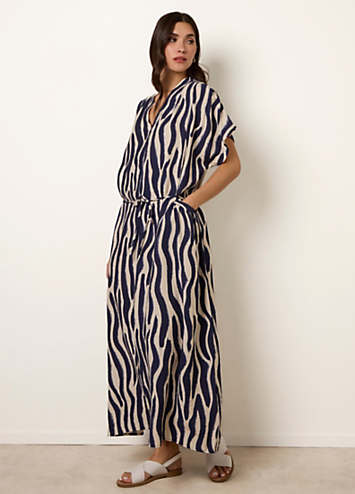 blue and black zebra print dress Eugenia Dress