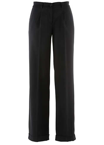 Bonprix Wide Leg Turn Up Trousers