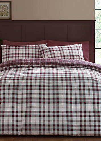 Catherine Lansfield Kelso Check Copripiumino Matrimoniale Naturale &ndash; Letto Trapuntato Di Lusso 3 Pezzi